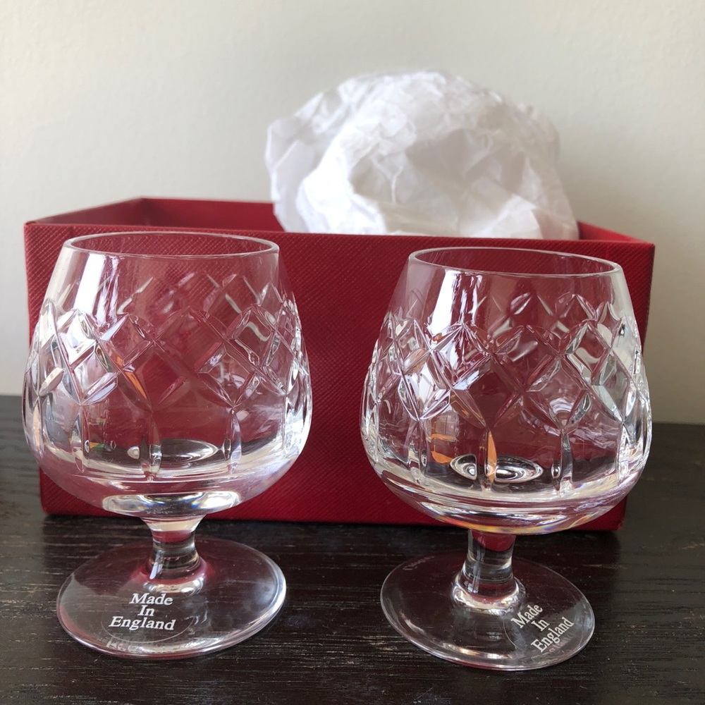 Cartier Crystal Brandy Snifters Set Never Used